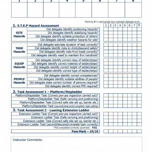Form 13 NEW - LA User Practical Test Marking Sheet -